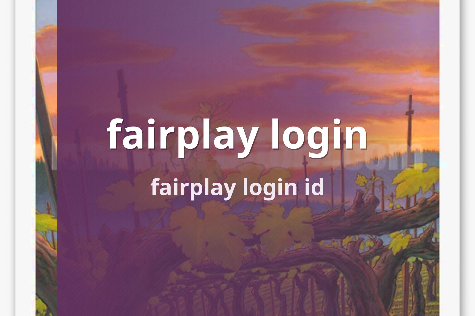 fairplay login fairplay login id