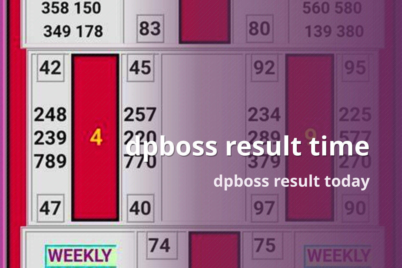 dpboss result time dpboss result today