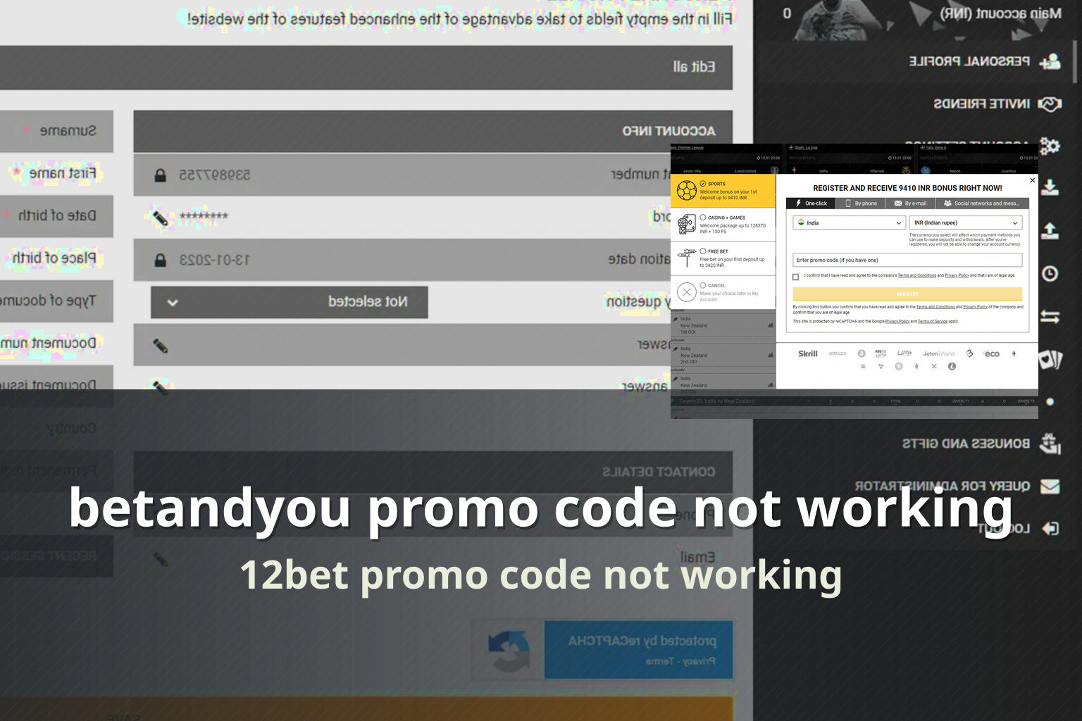 betandyou promo code not working - gaming_brand