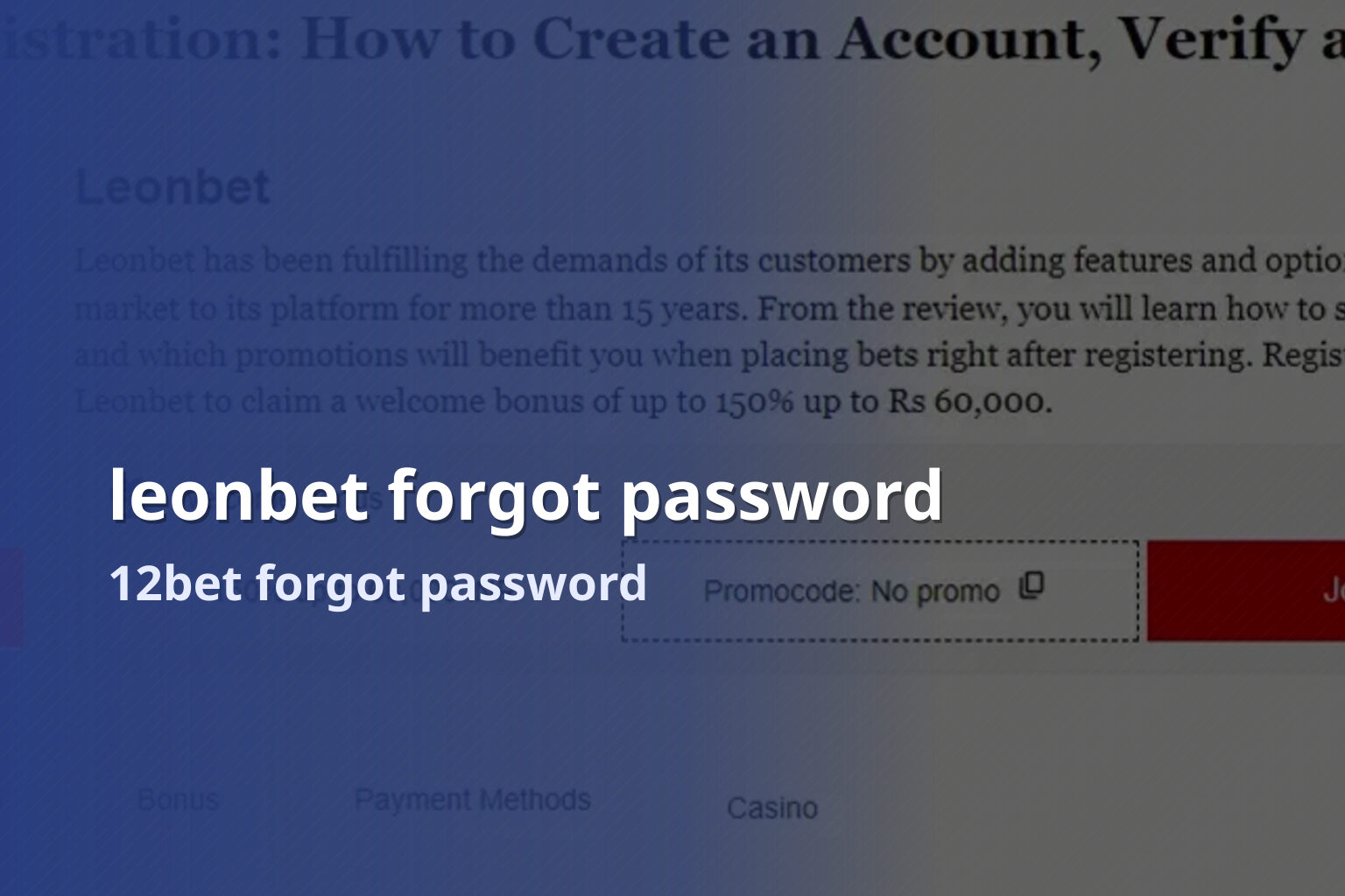 leonbet forgot password 12bet forgot password