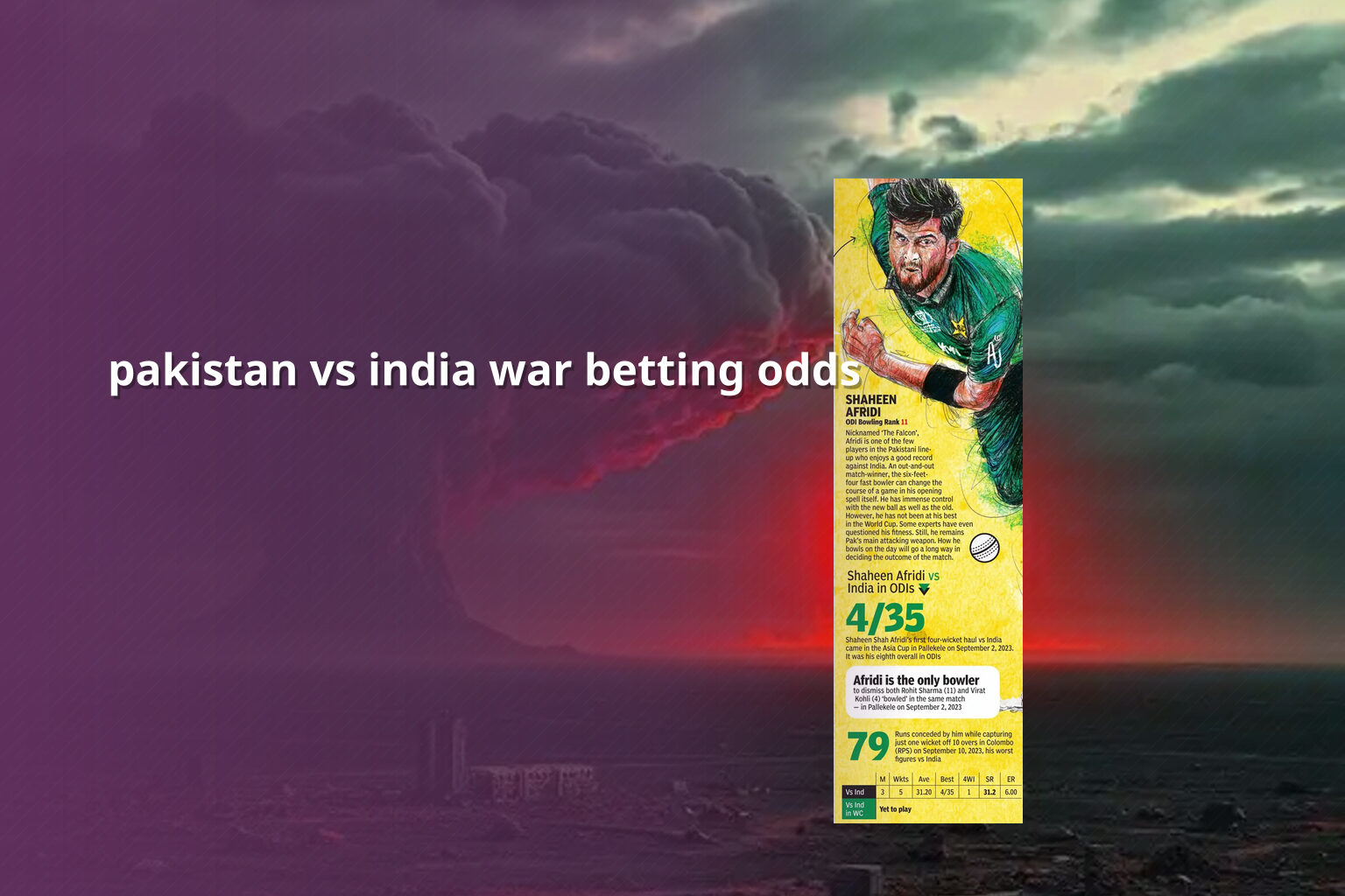 pakistan vs india war betting odds - การพนัน