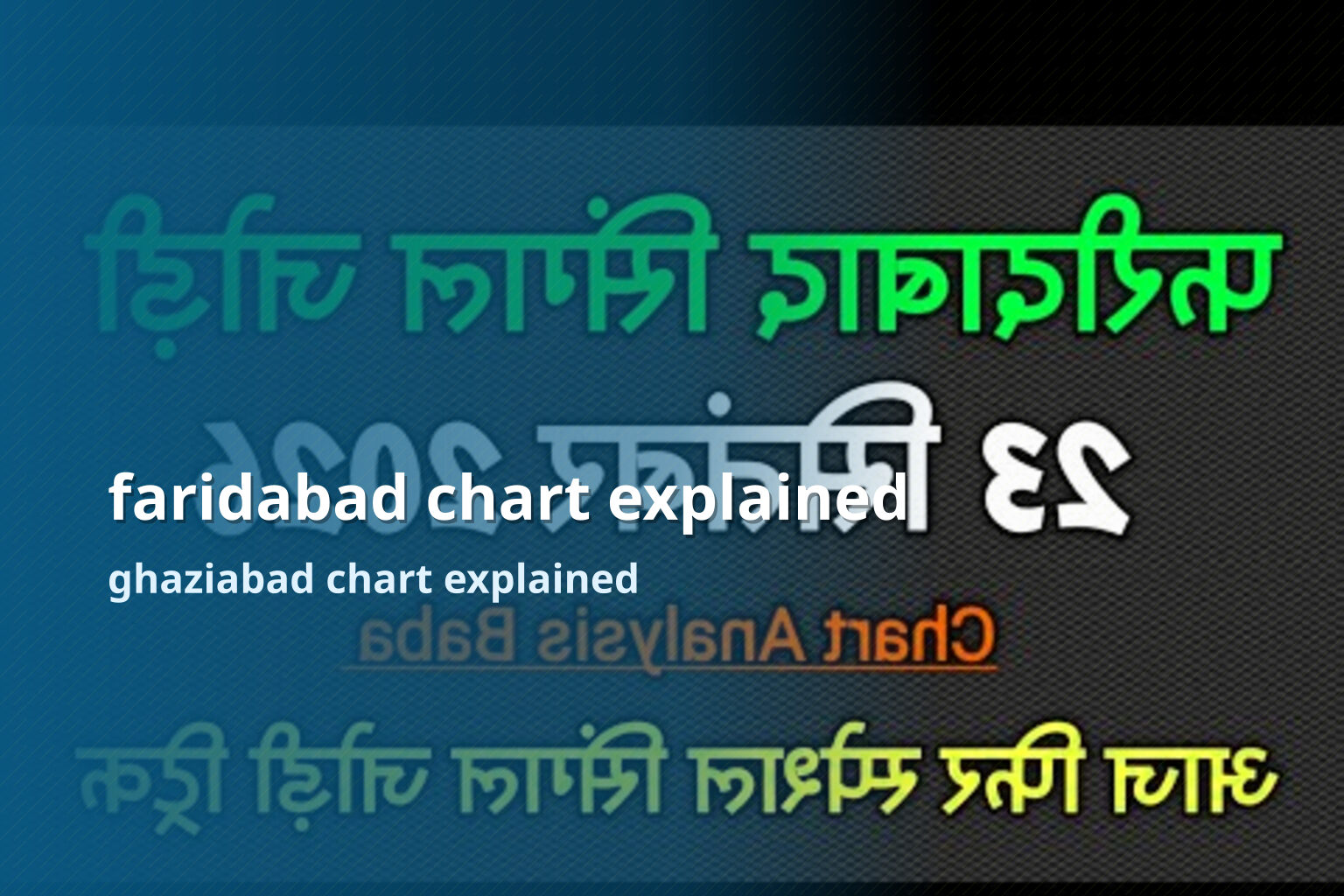 faridabad chart explained ghaziabad chart explained