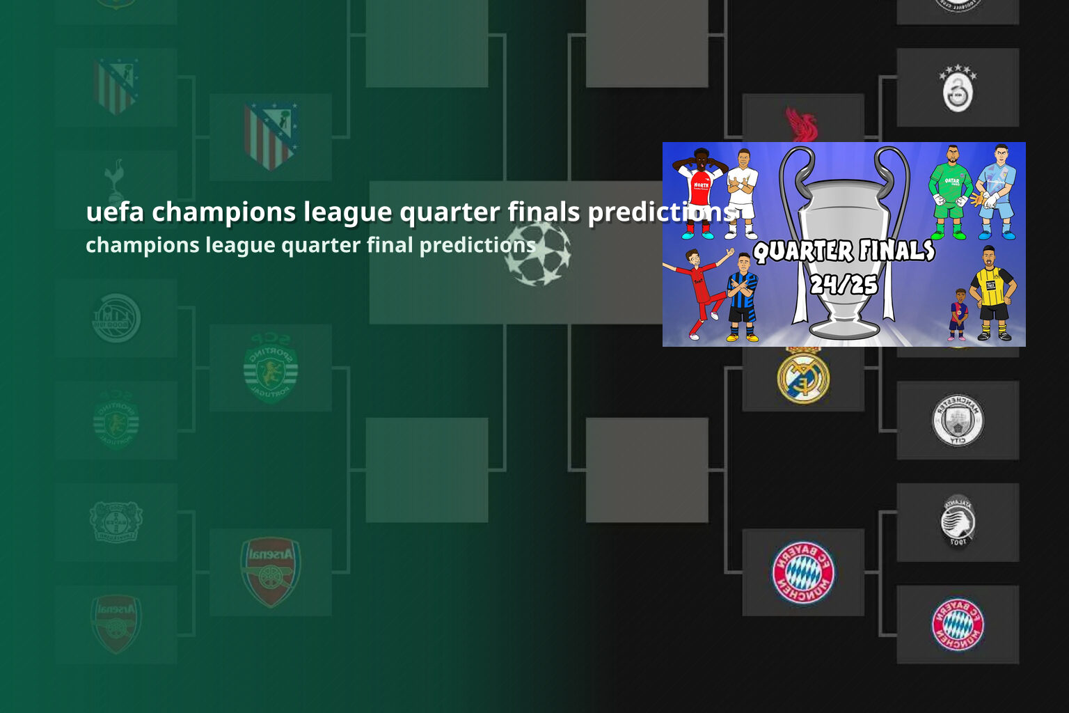 uefa champions league quarter finals predictions champions league quarter final predictions