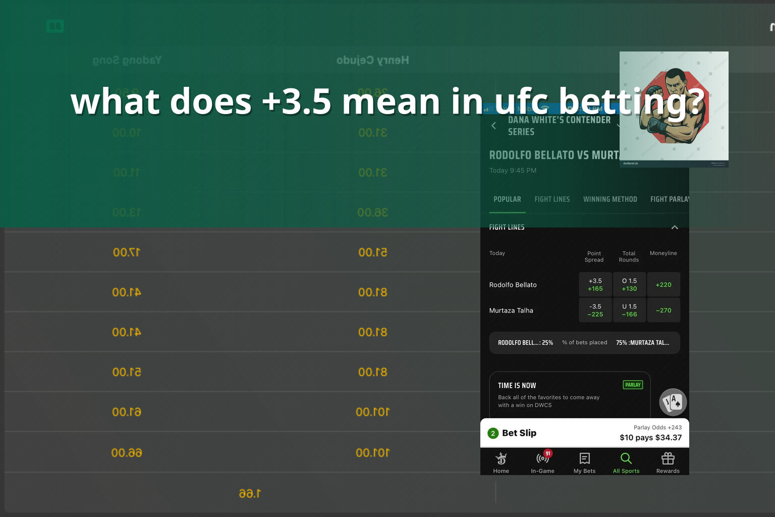 what does +3.5 mean in ufc betting? - การพนัน