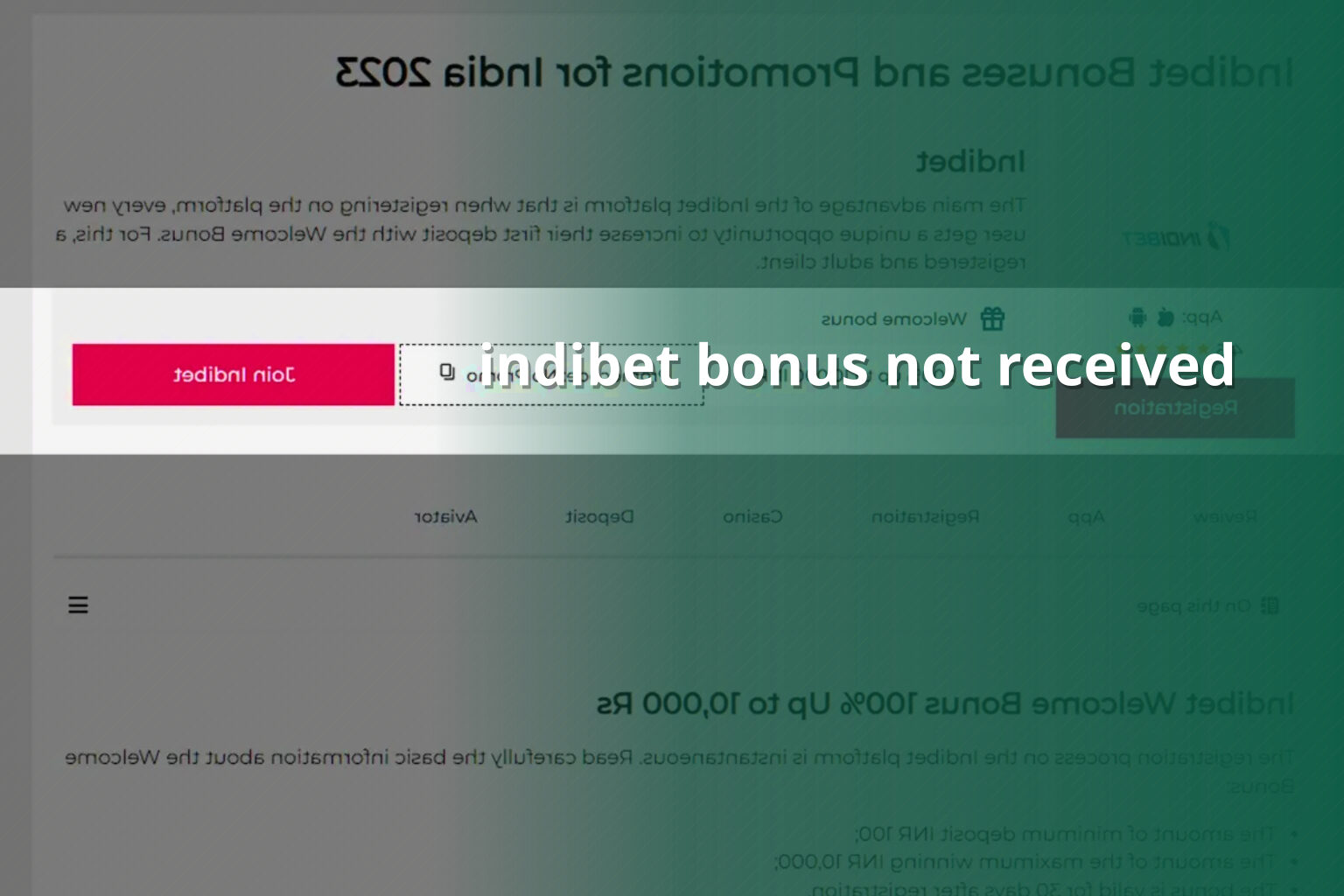 indibet bonus not received - gaming_brand