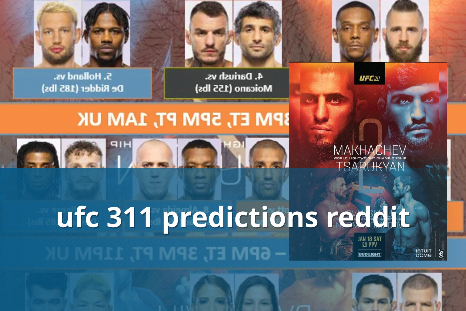 ufc 311 predictions reddit - sportsbook