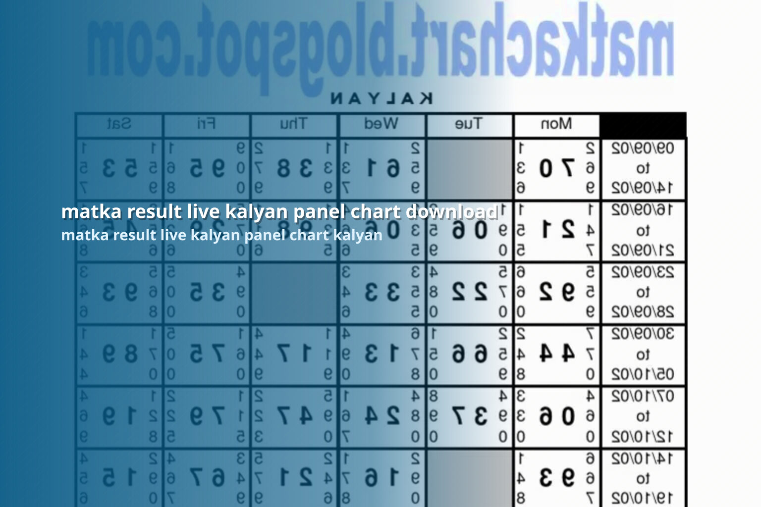 matka result live kalyan panel chart download matka result live kalyan panel chart kalyan