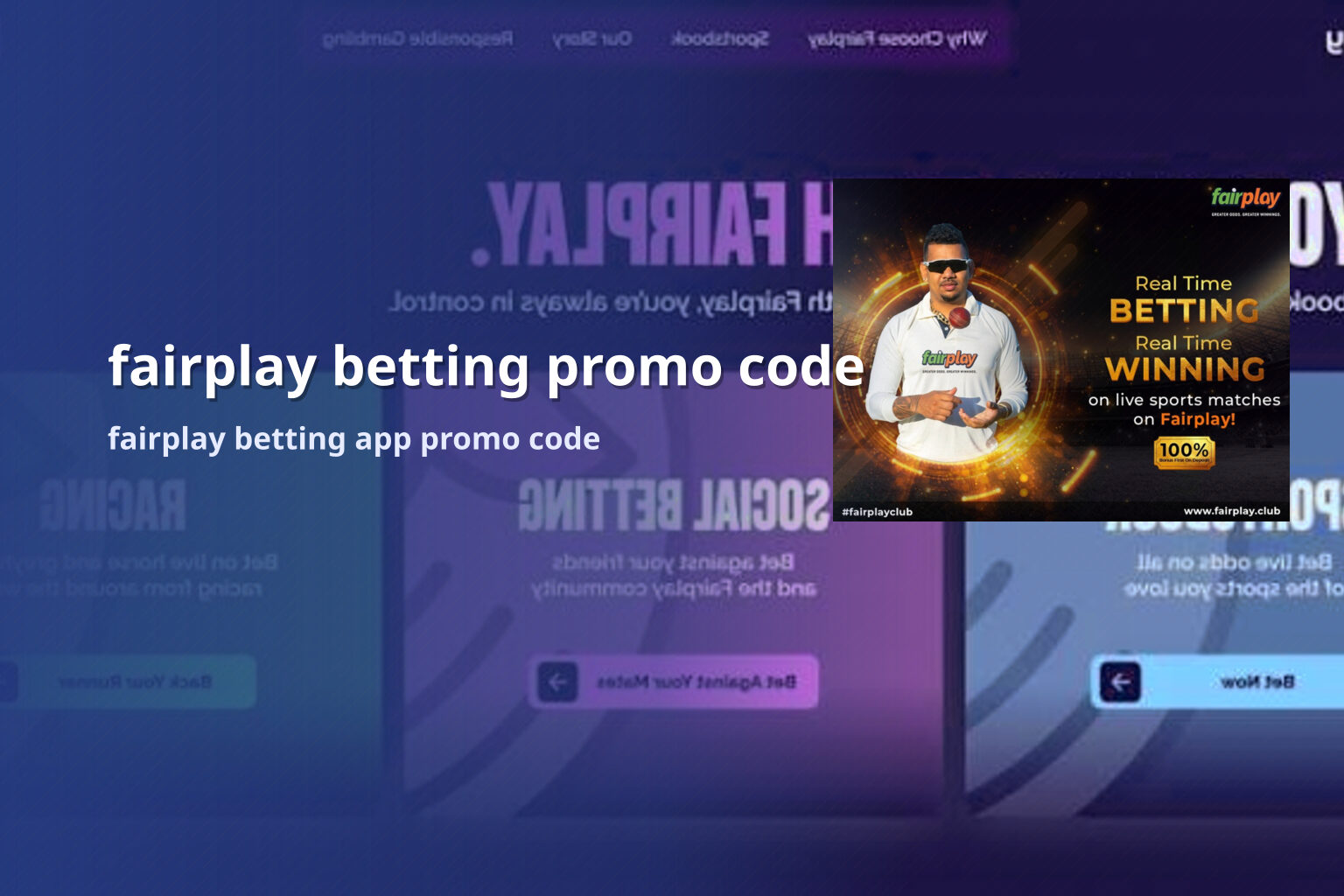 fairplay betting promo code - การพนัน