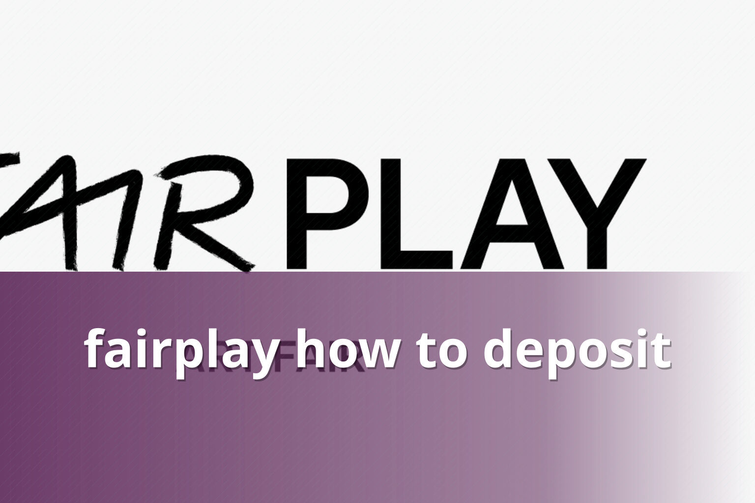 fairplay how to deposit - gaming_brand