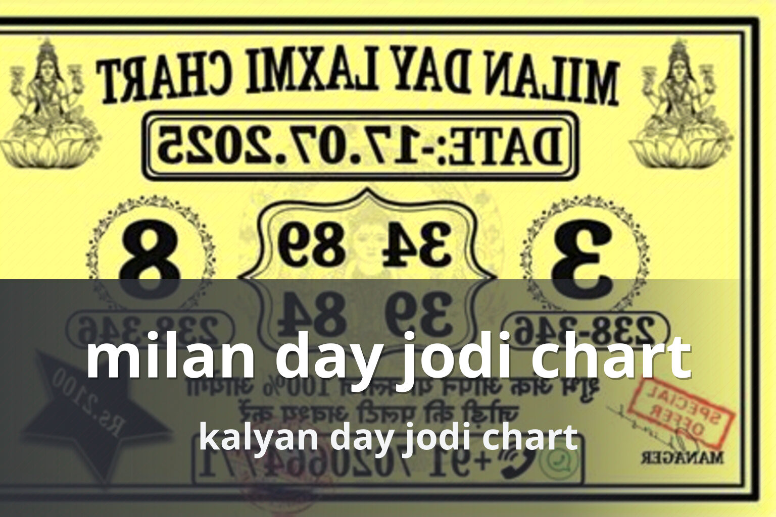 milan day jodi chart - matka_satta
