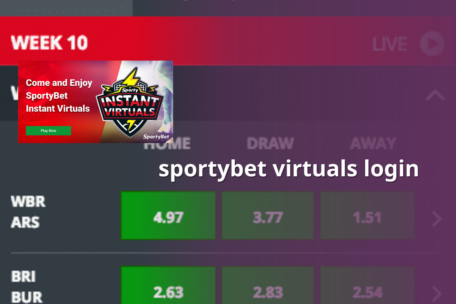 sportybet virtuals login - gaming_brand