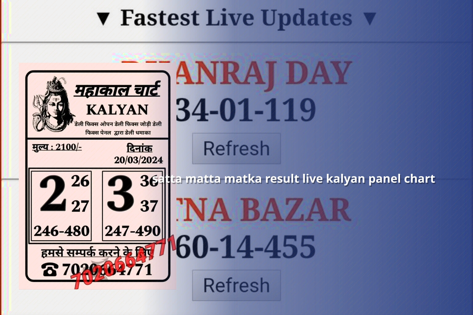 satta matta matka result live kalyan panel chart - matka_satta