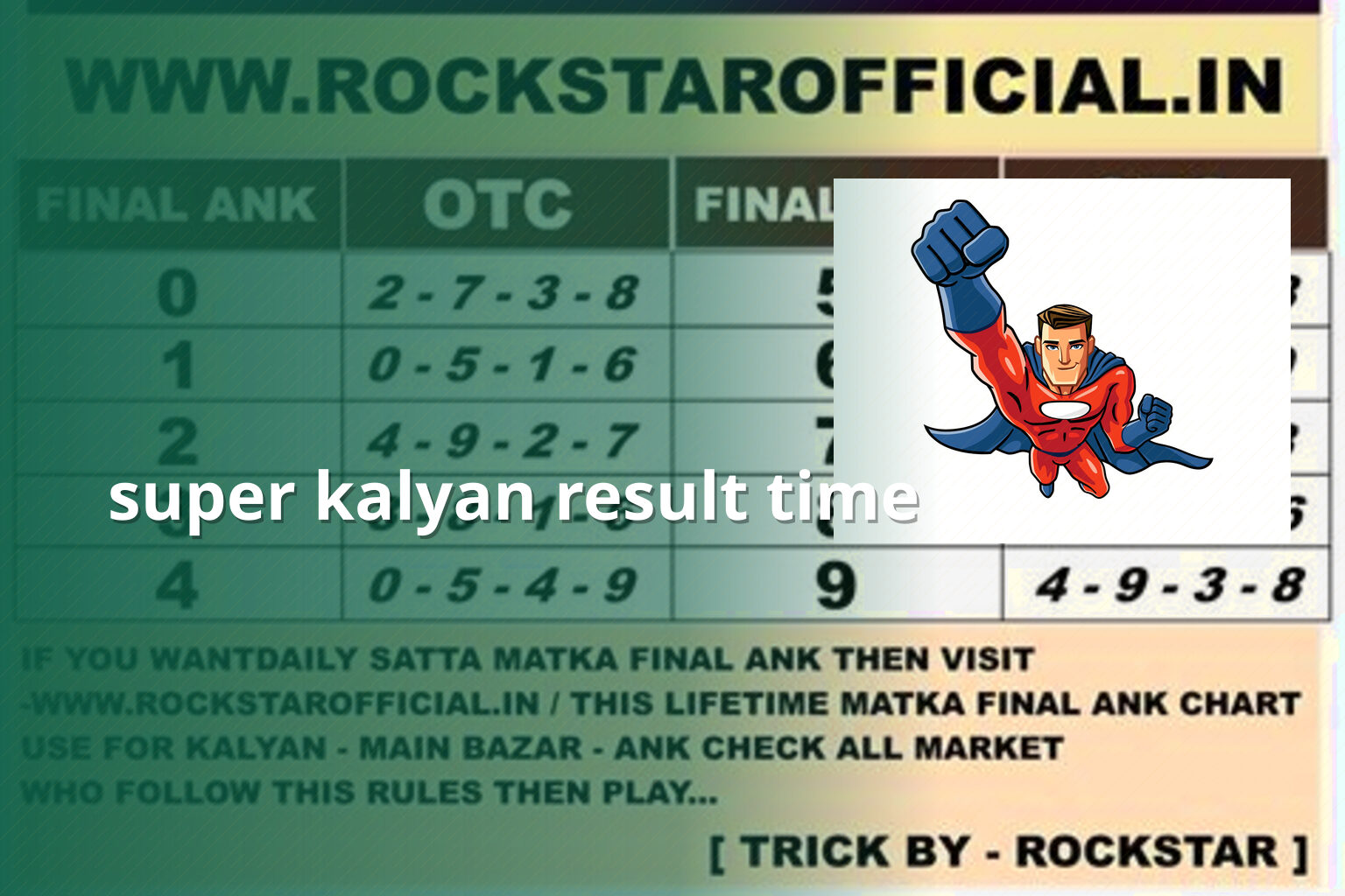 super kalyan result time - matka_satta