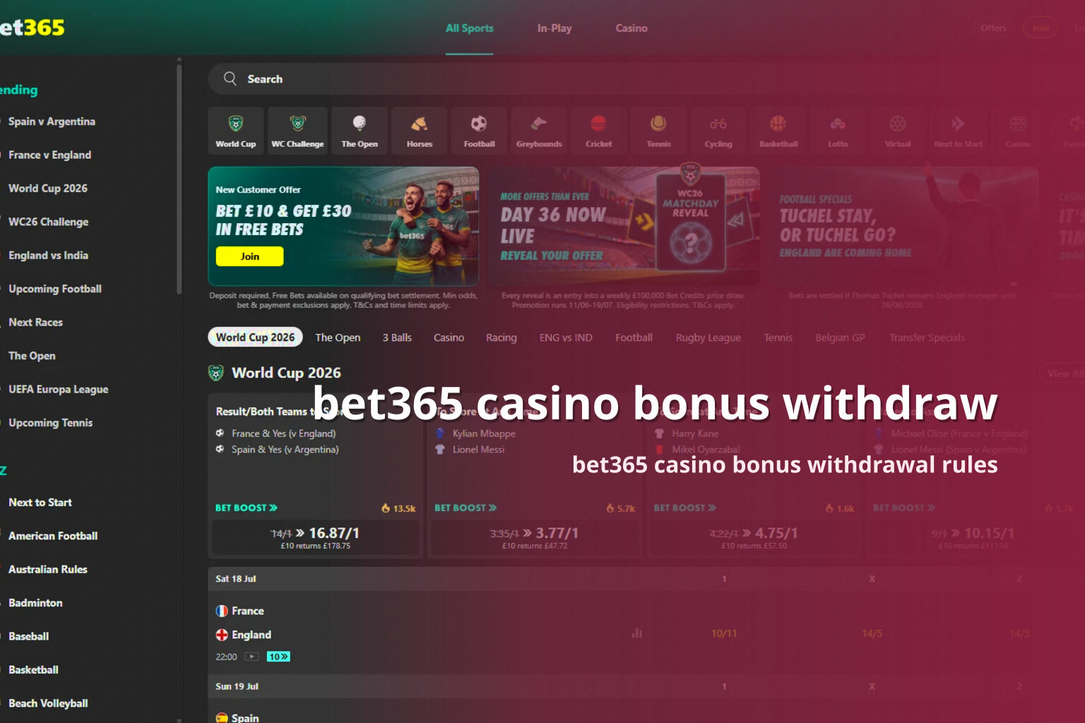 bet365 casino bonus withdraw bet365 casino bonus withdrawal rules
