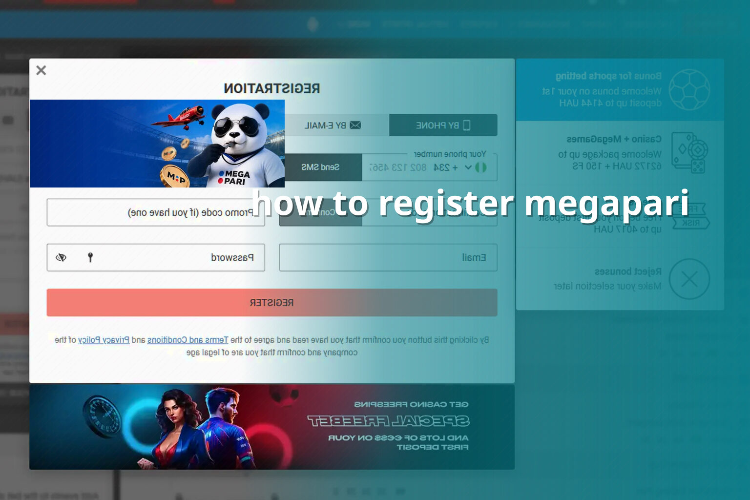 how to register megapari - gaming_brand
