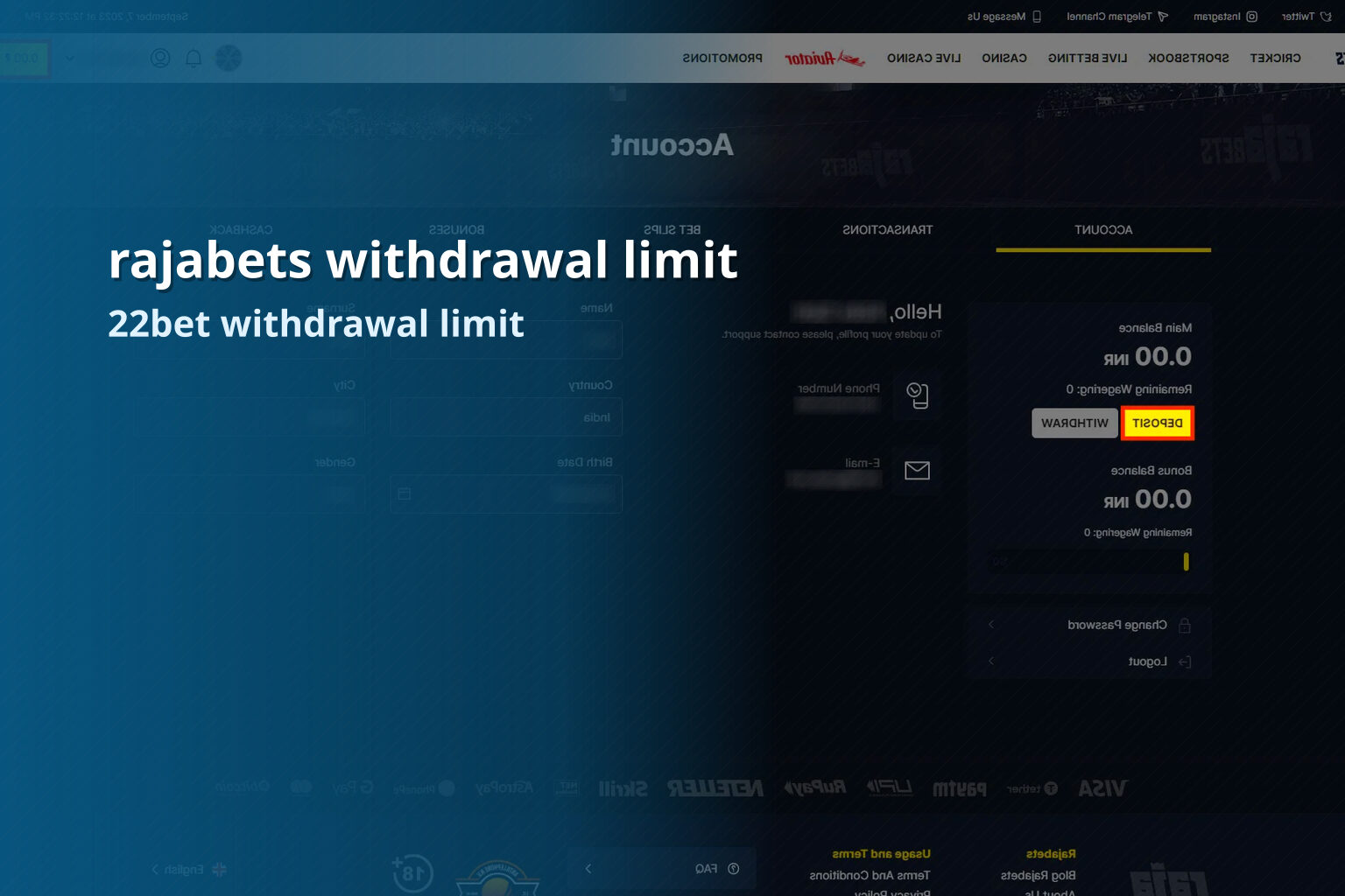 rajabets withdrawal limit - gaming_brand