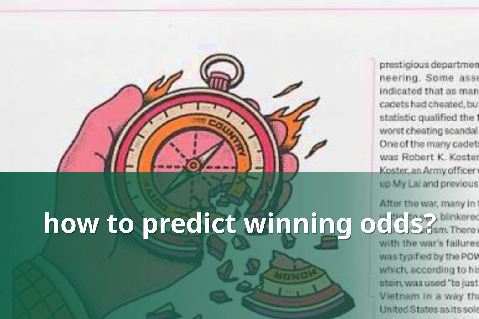 how to predict winning odds? - sportsbook