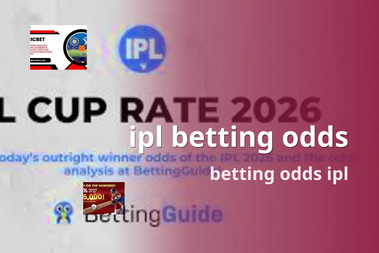 ipl betting odds - การพนัน