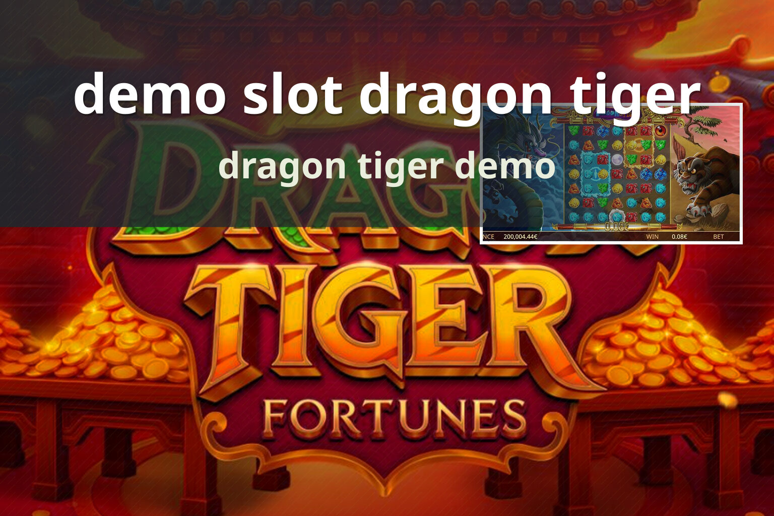 demo slot dragon tiger dragon tiger demo