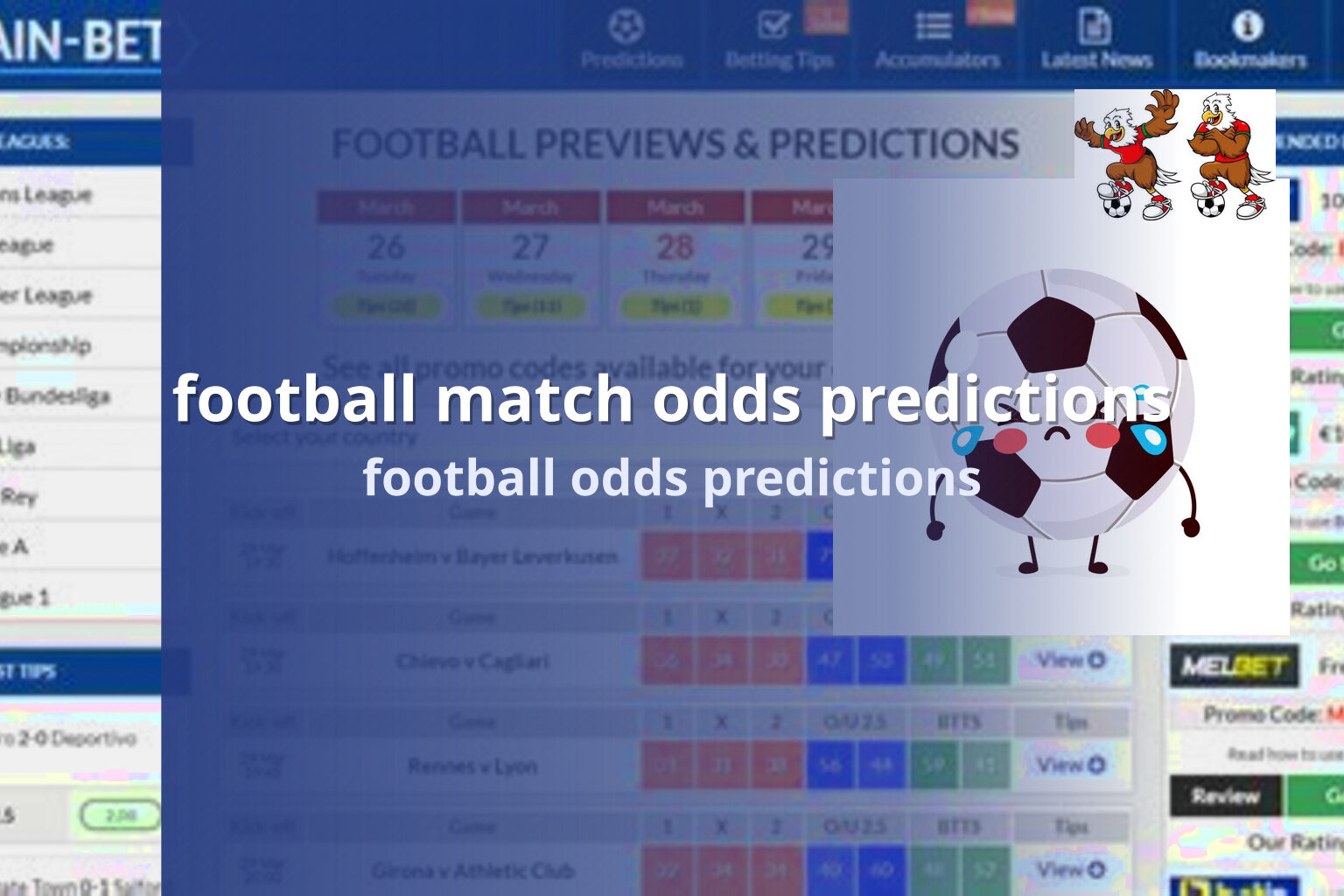 football match odds predictions - sportsbook