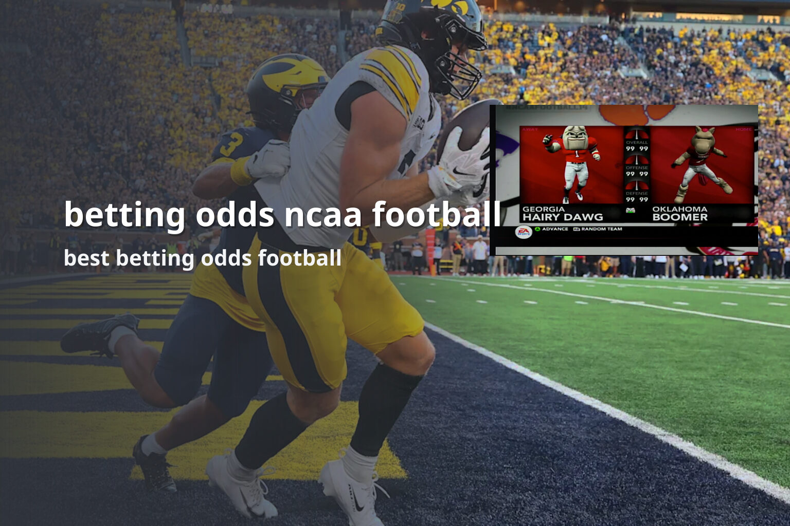 betting odds ncaa football - sportsbook