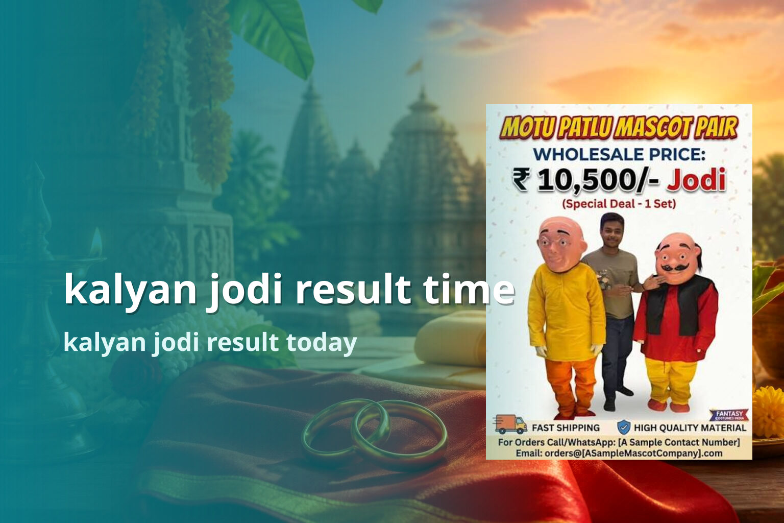 kalyan jodi result time kalyan jodi result today