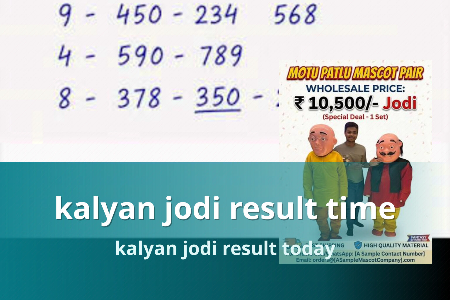 kalyan jodi result time - matka_satta
