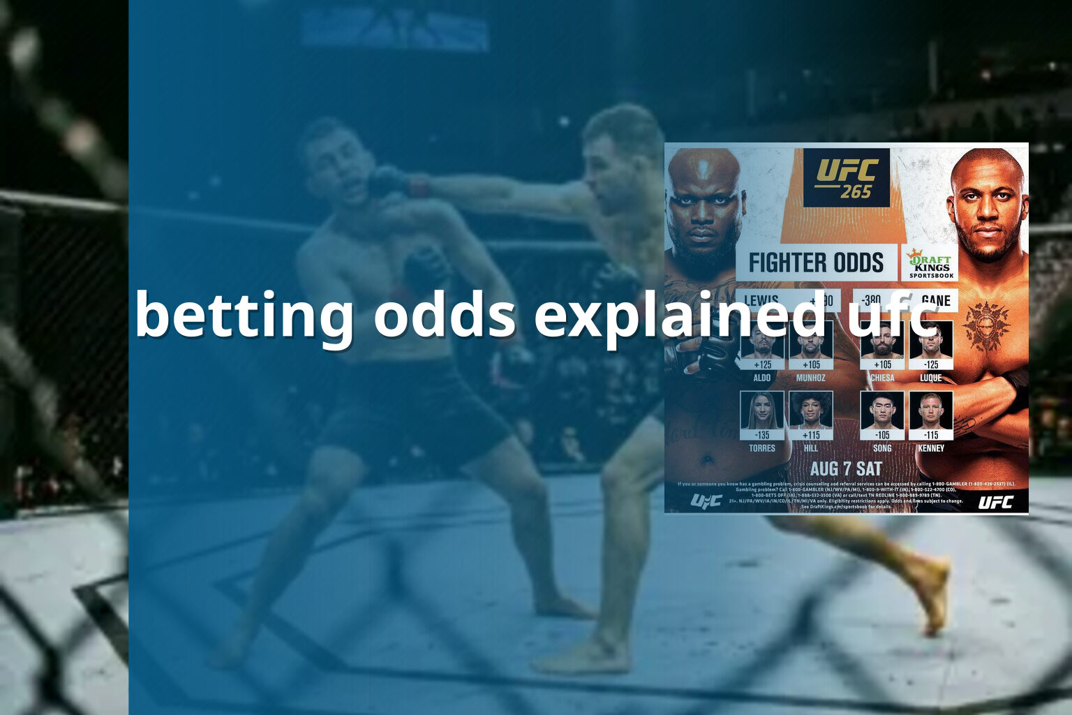 betting odds explained ufc - การพนัน
