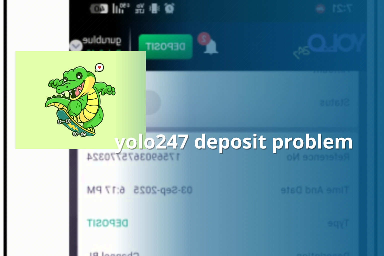 yolo247 deposit problem - online gaming transaction support