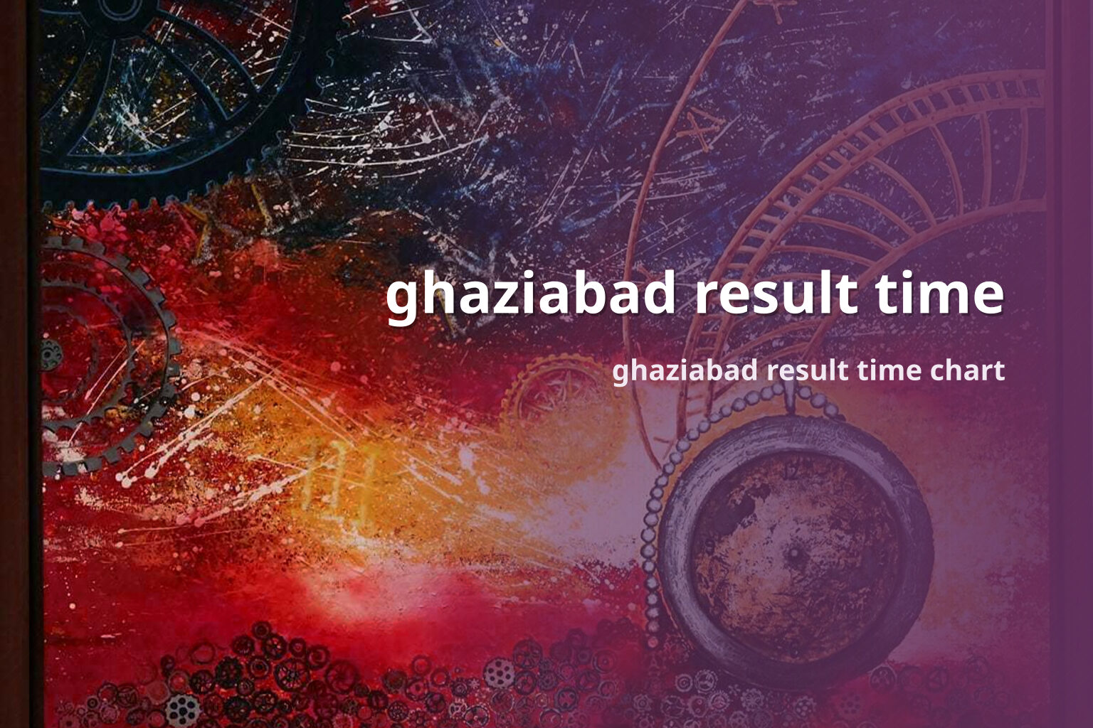 ghaziabad result time - slots