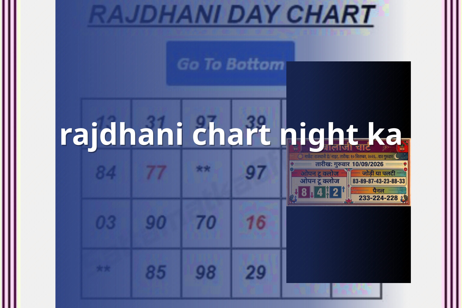 rajdhani chart night ka - matka_satta