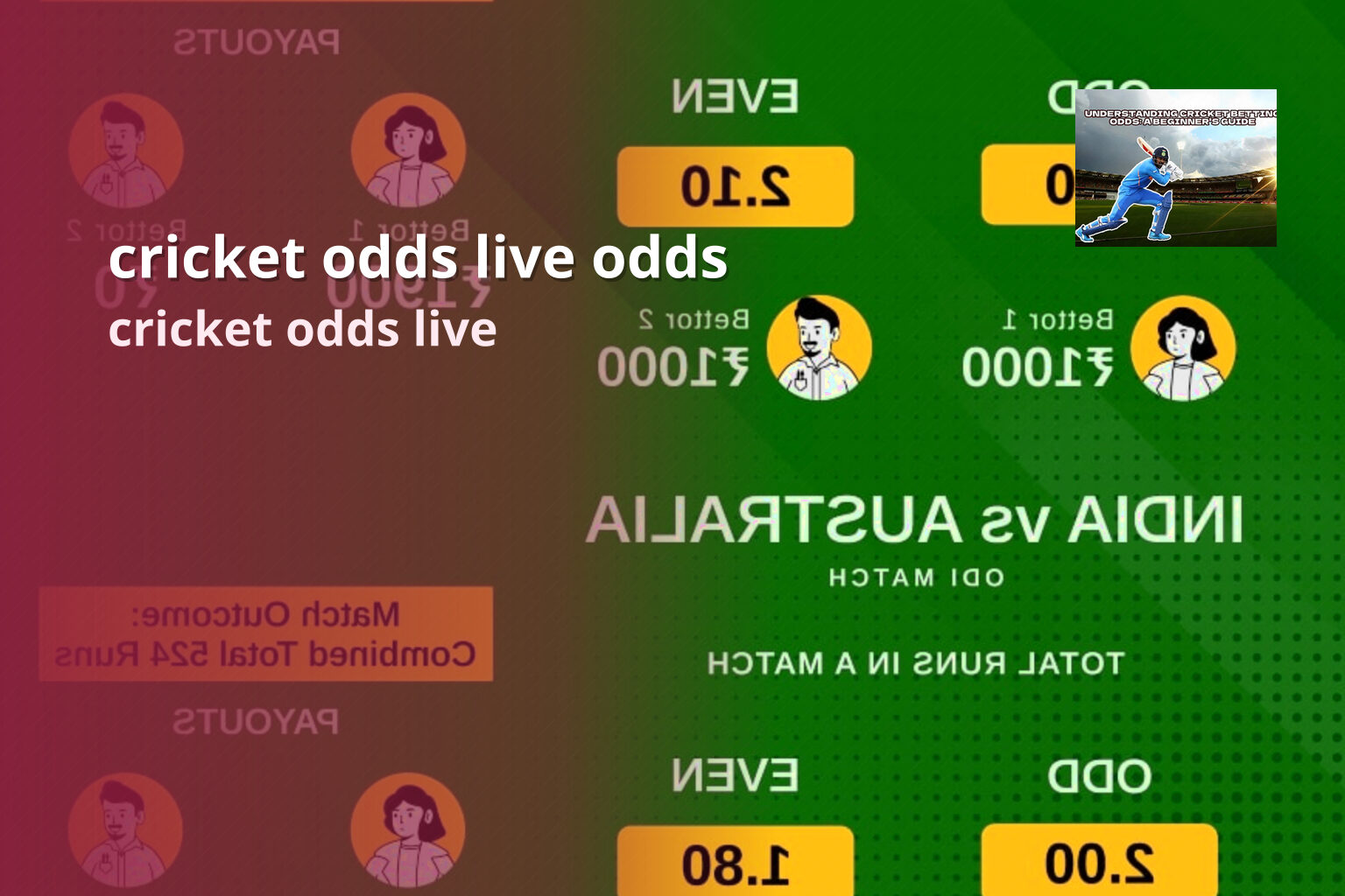 cricket odds live odds - cricket_betting