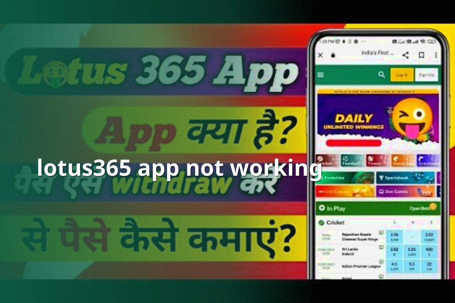 lotus365 app not working - gaming_brand