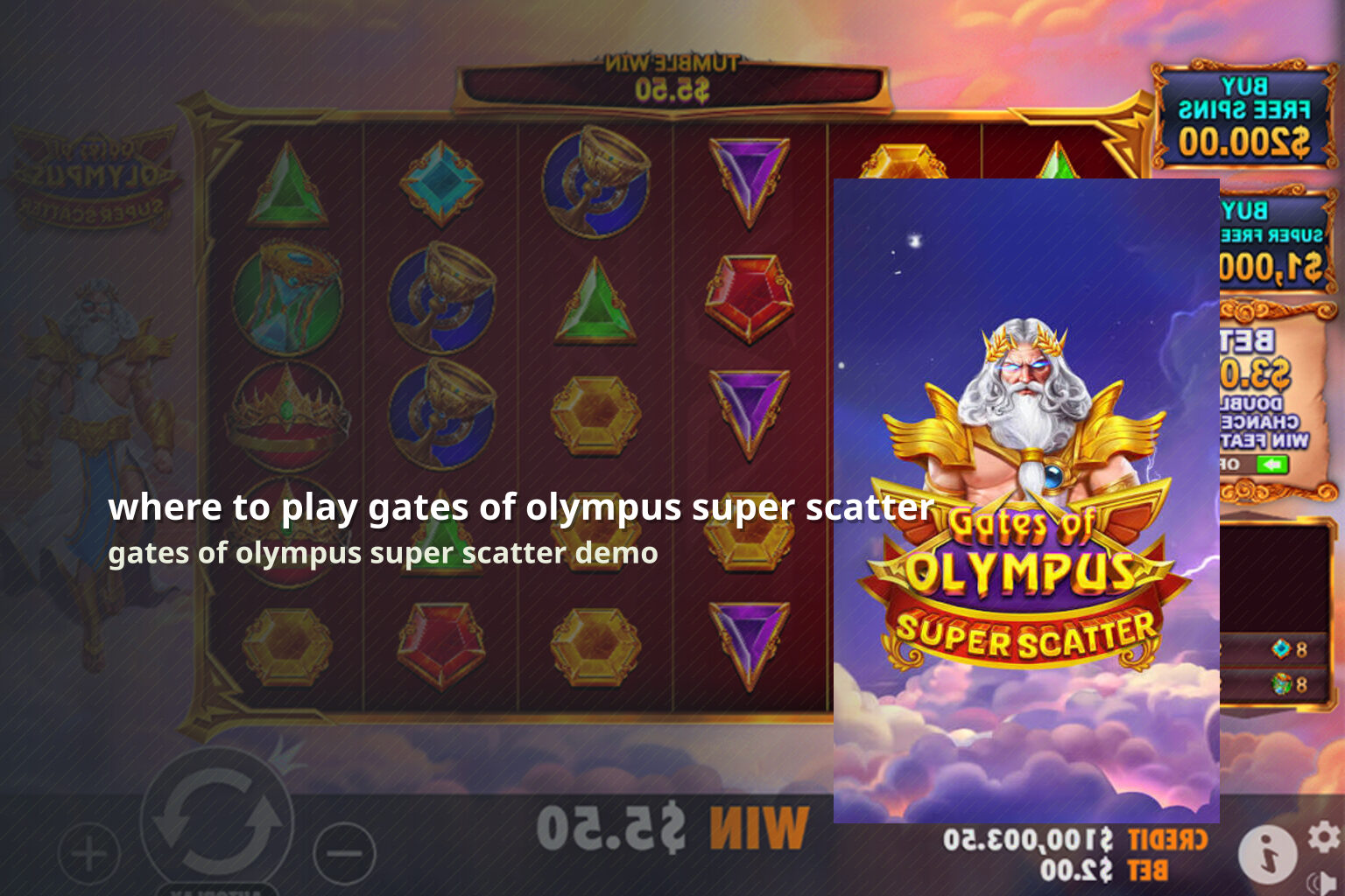 where to play gates of olympus super scatter - slots