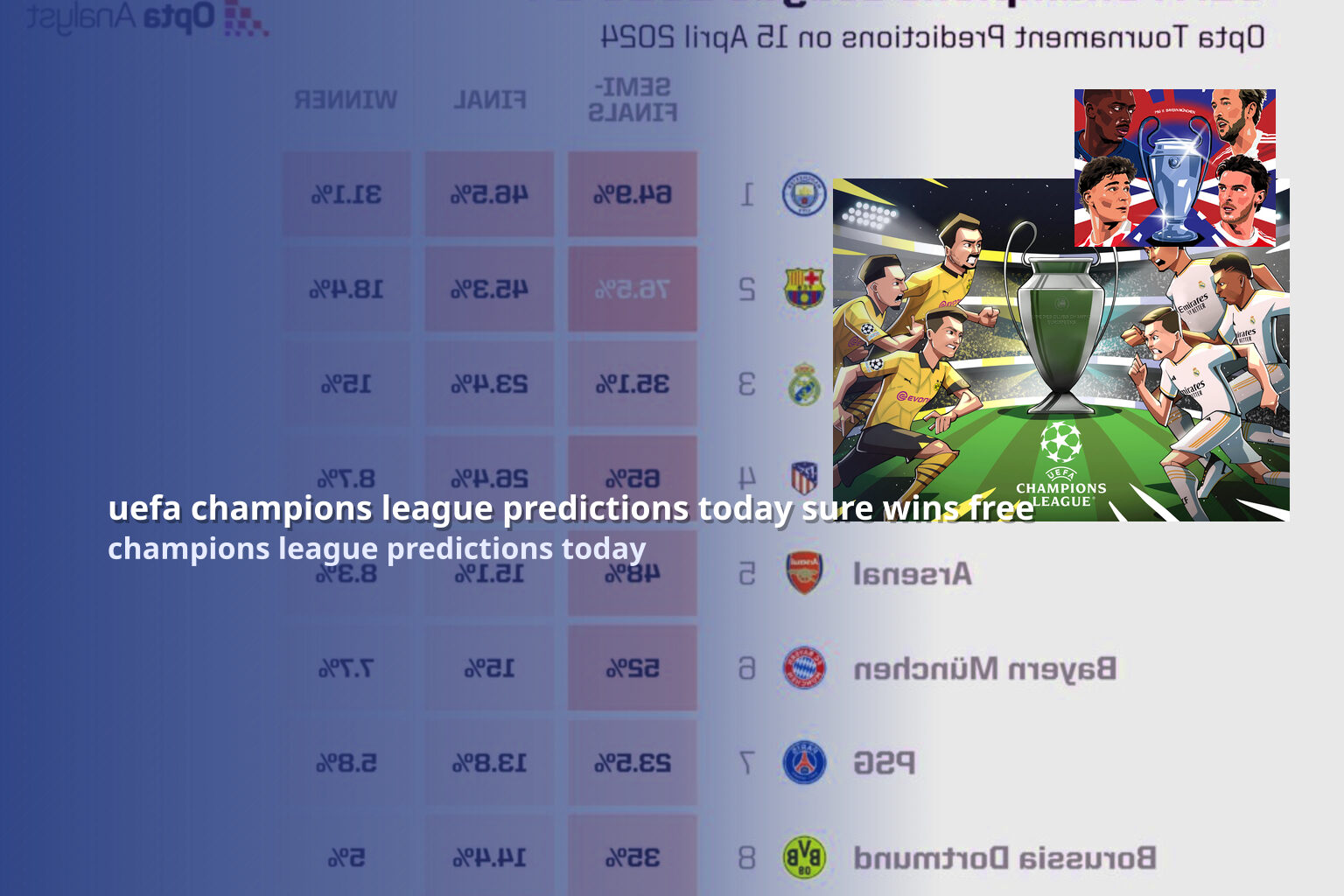 uefa champions league predictions today sure wins free - sportsbook
