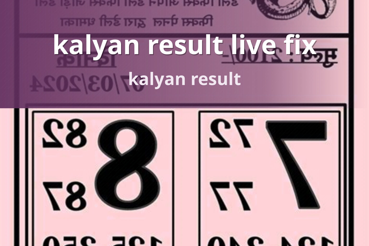 kalyan result live fix kalyan result