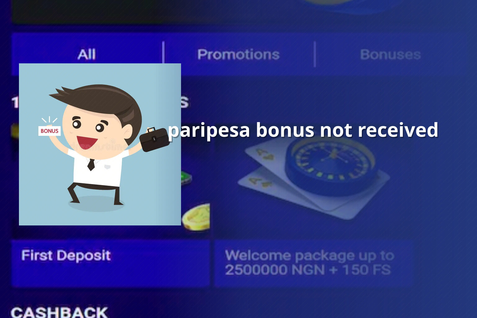 paripesa bonus not received - gaming_brand