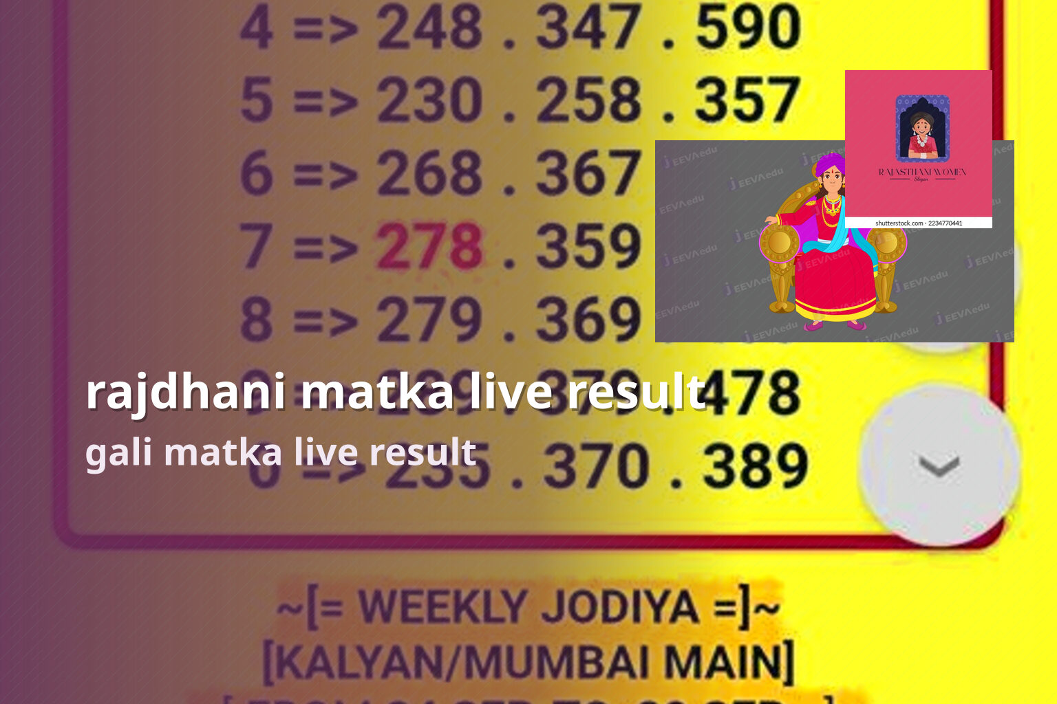 rajdhani matka live result gali matka live result