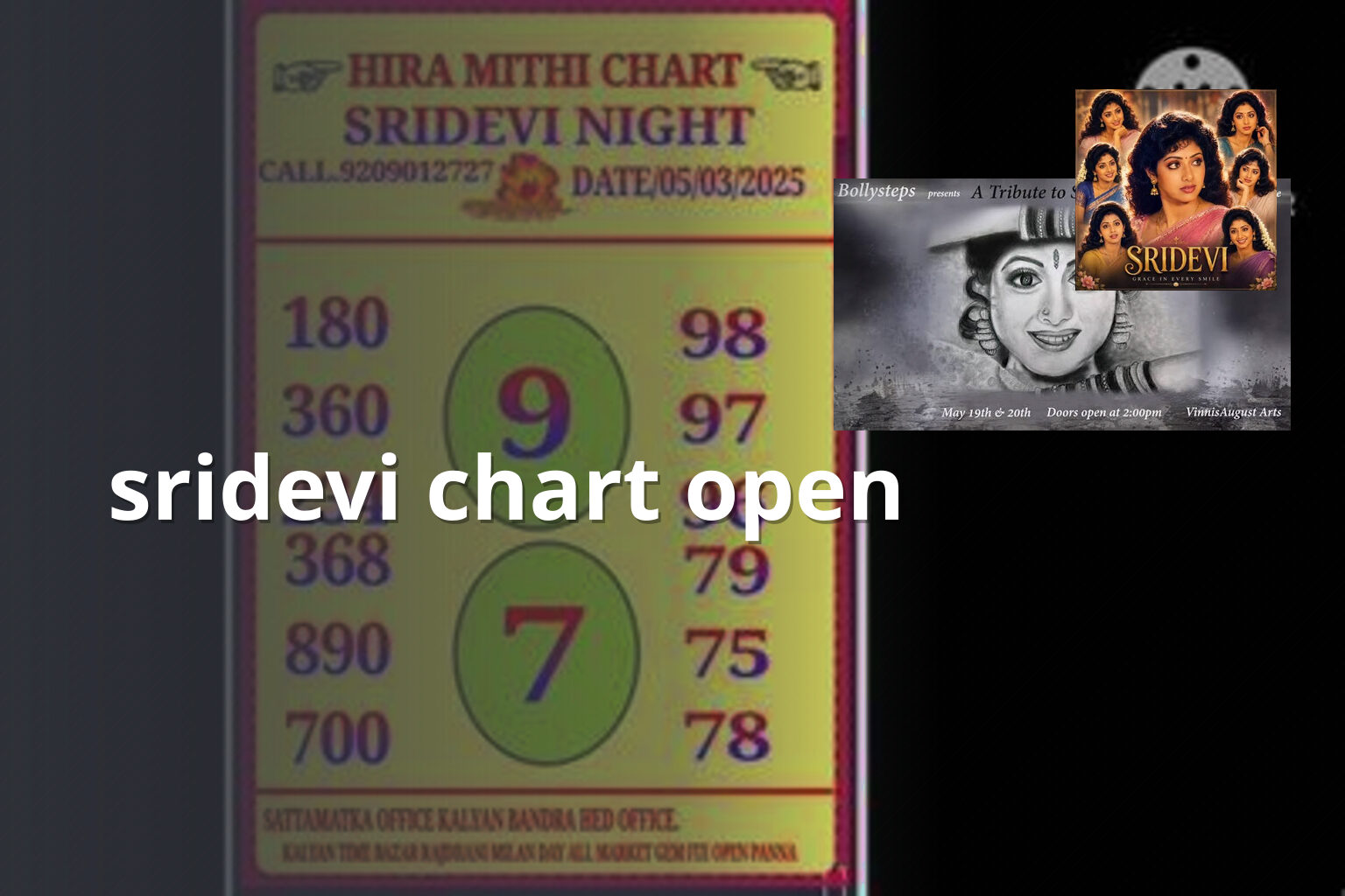 sridevi chart open - matka_satta
