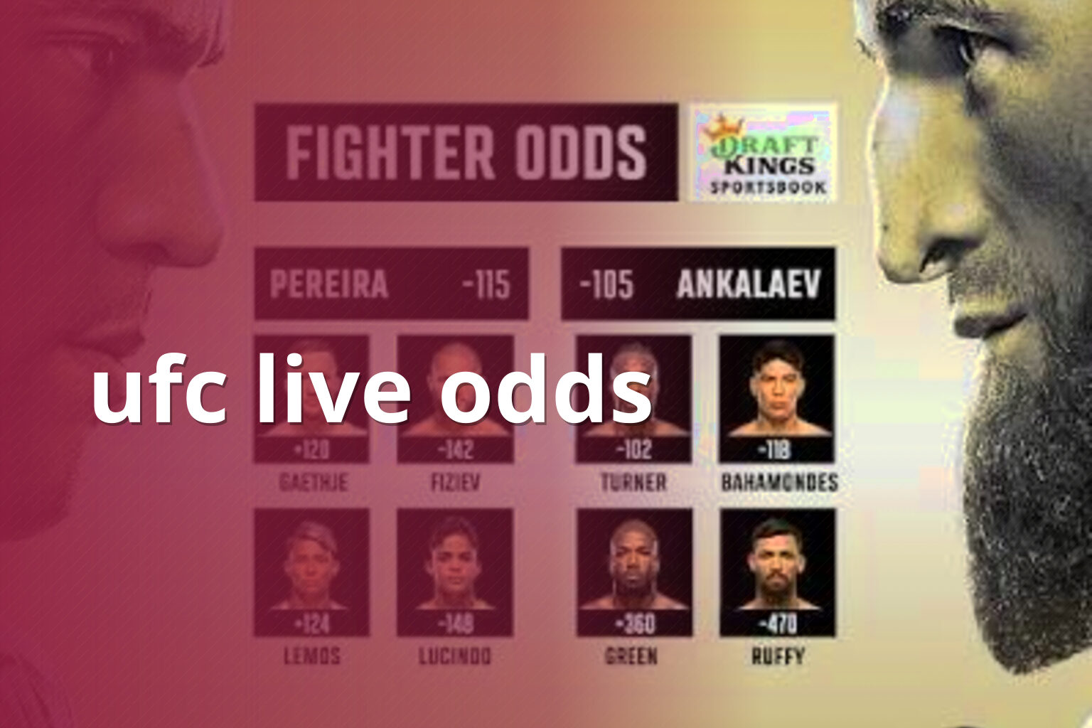 ufc live odds - sportsbook