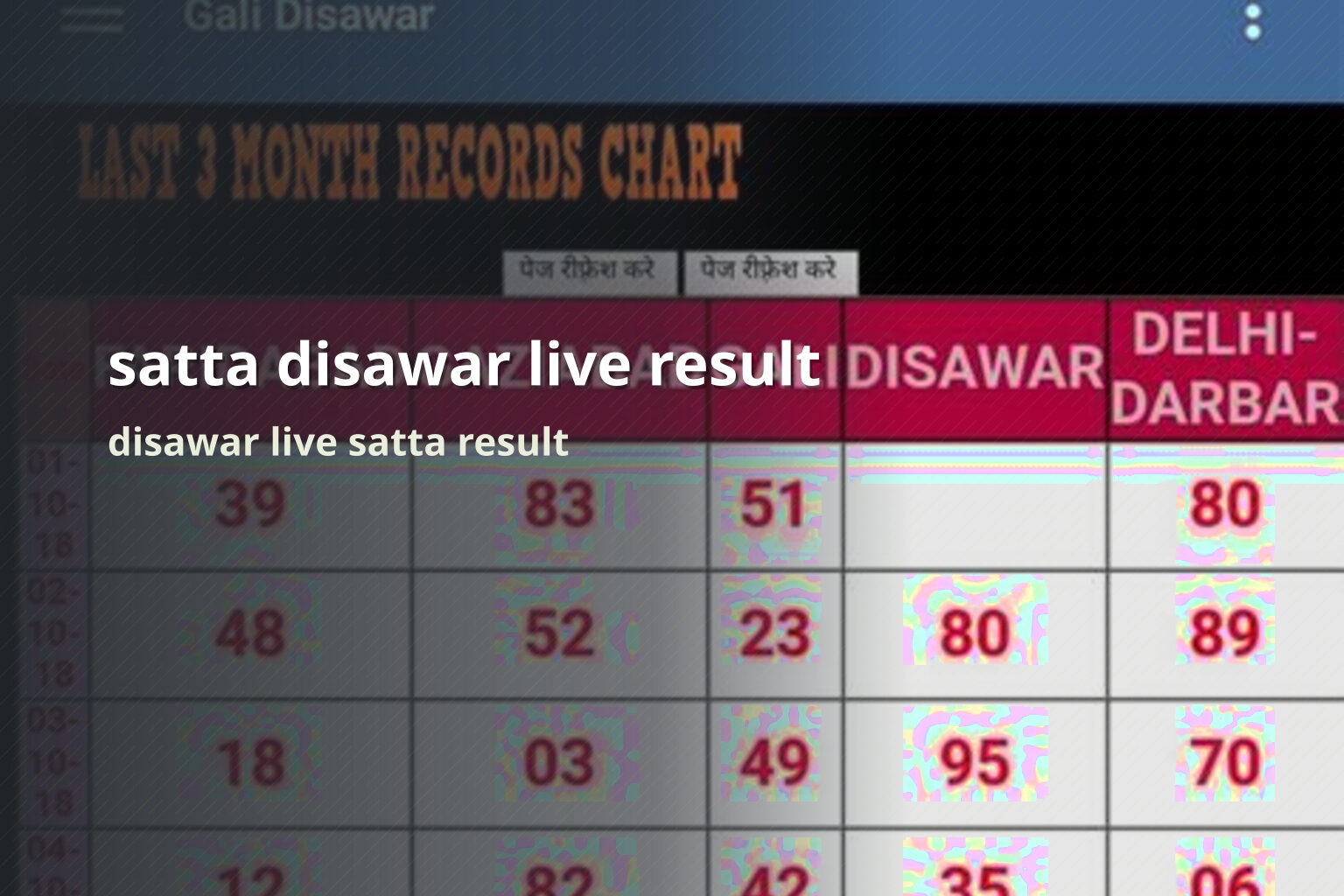 satta disawar live result disawar live satta result