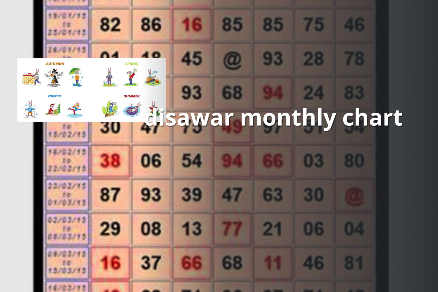 disawar monthly chart - matka_satta