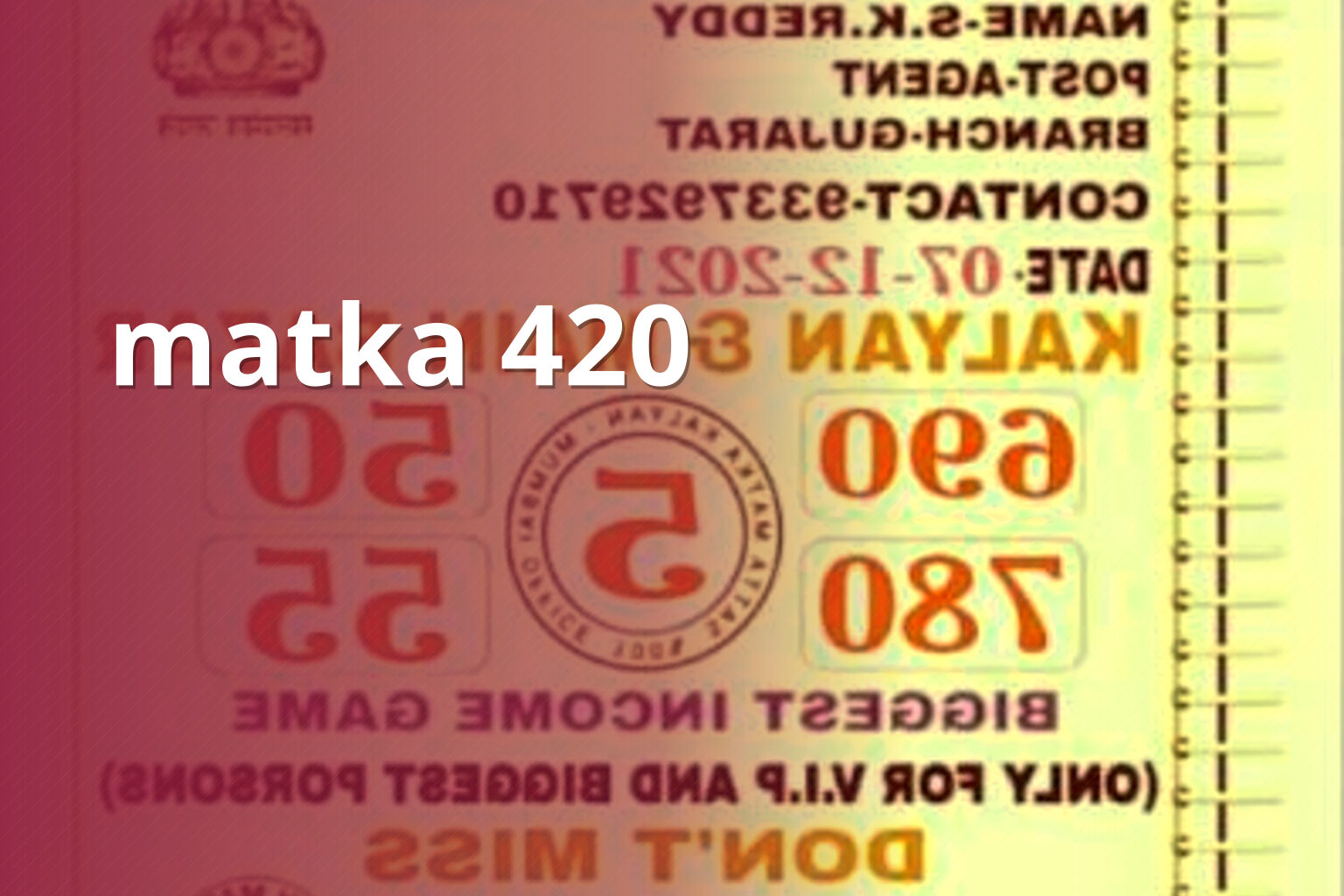 matka 420 - matka_satta